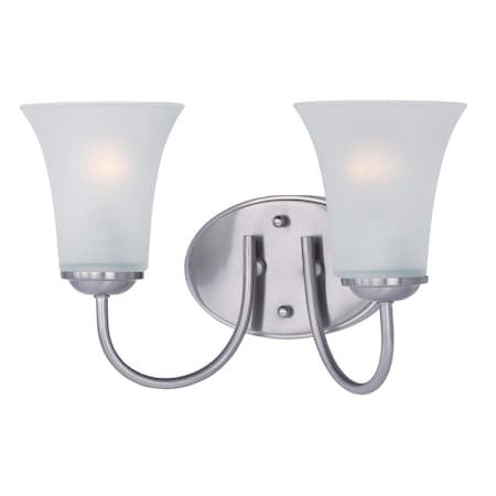Maxim Lighting Logan 2-Light 14" Wide Satin Nickel Vanity Light 10052FTSN
